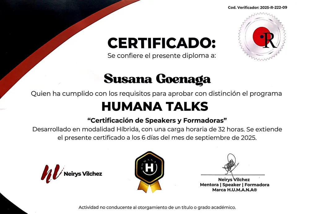 Certificación de Speakers y Formadoras en Humana Talks